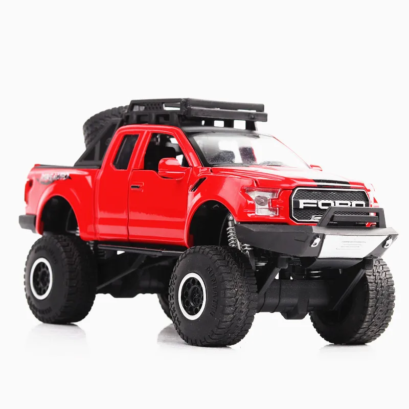 

Ford Raptor F150 1/32 Model Truck Car Diecast Metal Alloy Light Car Simulation Vehicles Cars Toys For Kids Gifts For Children