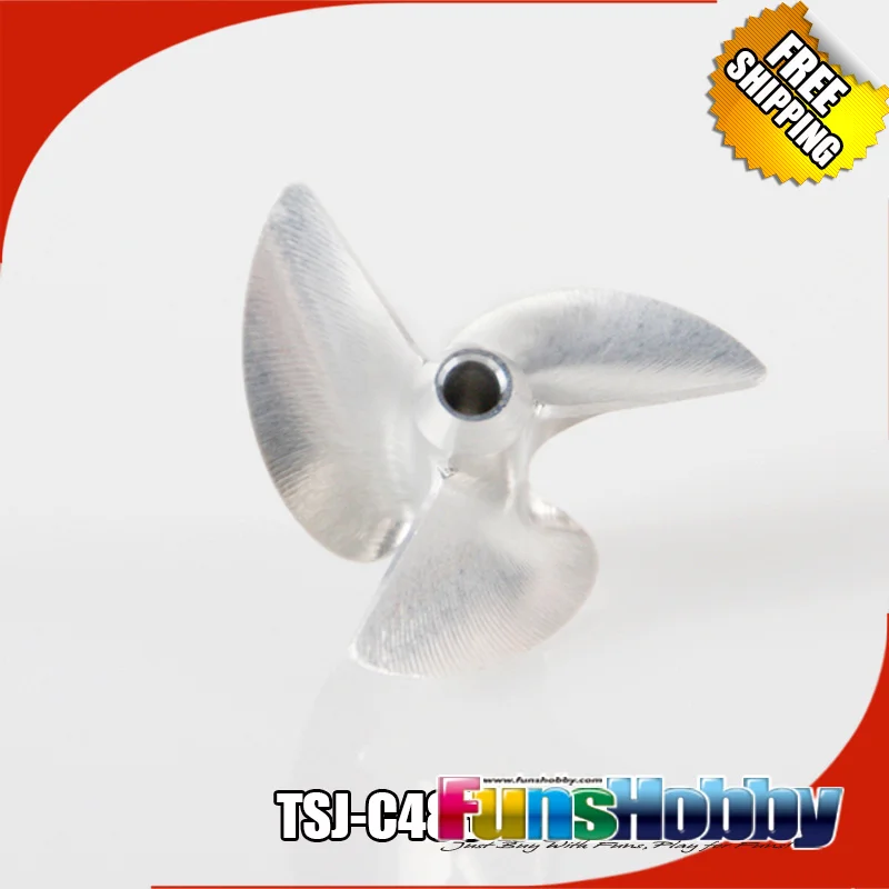 Tenshock CNC 7075 T6 3 лопастной Алюминиевый Пропеллер M4 для лодки Mono / Hydro Rc|aluminium propeller|3