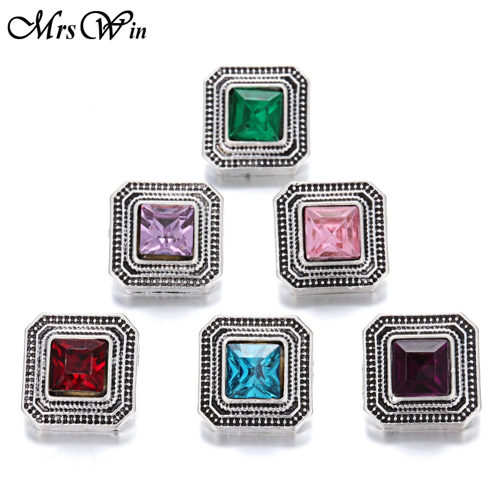 10pcs/lot 12mm Snap Jewelry Lot Vintage Rhinestone Metal Buttons fit DIY Sivler Bracelets Button | Украшения и аксессуары