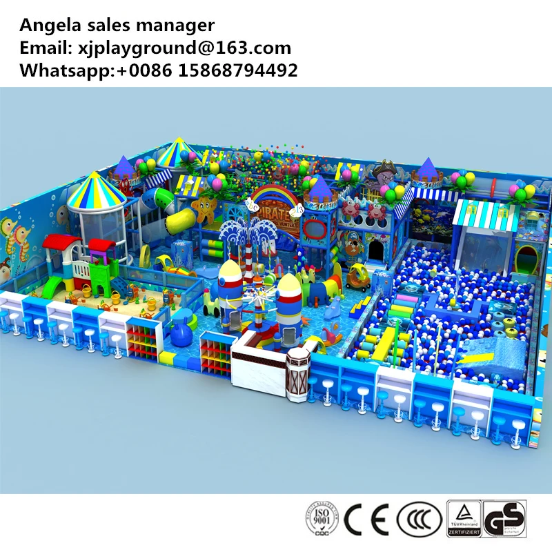 

Ocean theme indoor soft playground for wal-mart