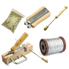 Оборудование для пчеловодства, Набор отверстий для отверстий в раме + медный глаз + перфоратор для рамы + стальная проволока + металлический затягиватель проводов