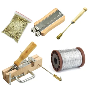 Оборудование для пчеловодства, Набор отверстий для отверстий в раме + медный глаз + перфоратор для рамы + стальная проволока + металлический затягиватель проводов