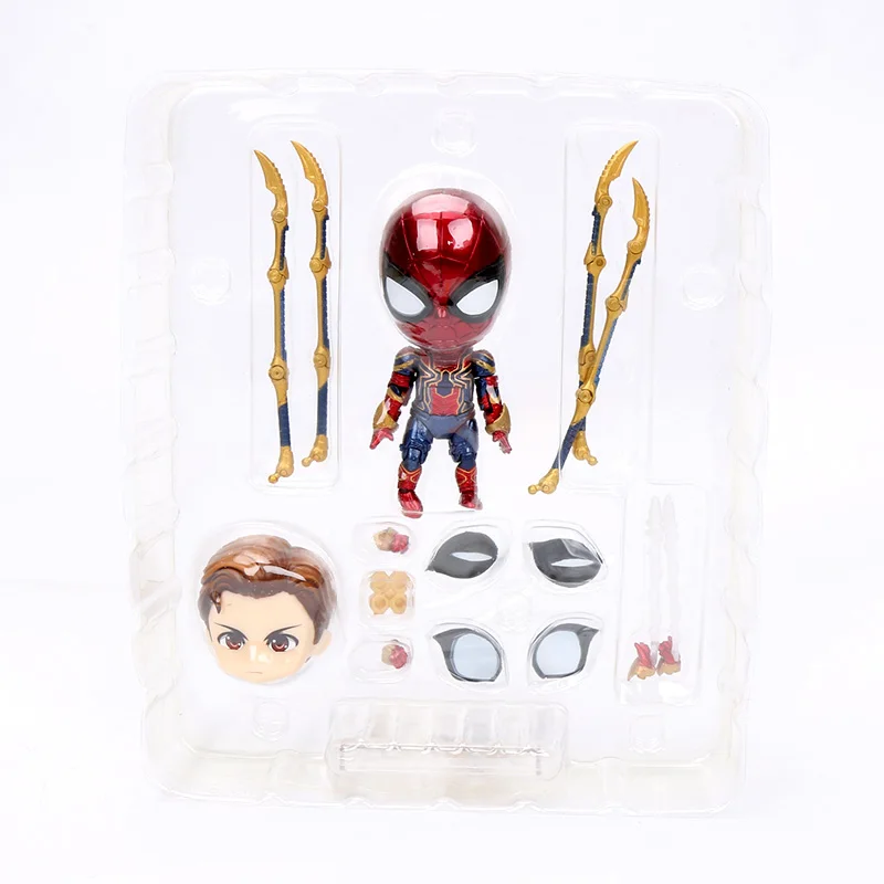 10 см игрушки Marvel Nendoroid 1037 Мстители эндшпиль Железный человек паук ПВХ Фигурка Железный Паук супер герой Коллекционная модель