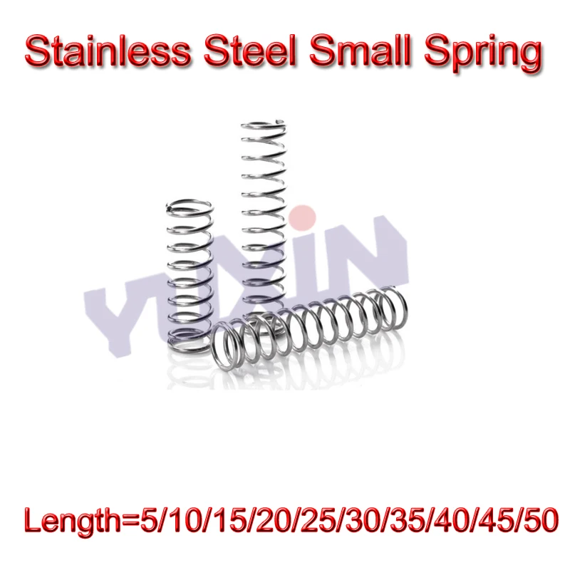 50 шт./лот 1 0*14*10-50 маленькая Пружина сжатия катушки пружины из нержавеющей стали