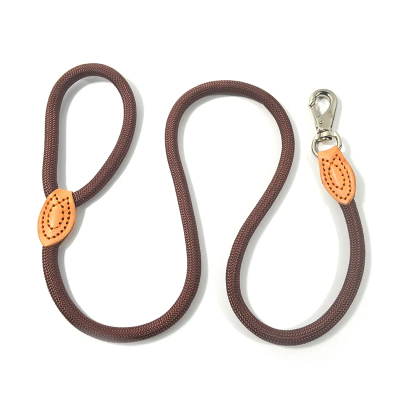 Кофе Жесткий в нейлоновой оплетке поводки для собак поводки для питомцев, собак цепи обучения ходьбе горный альпинистская веревка для маленьких, средних и больших собак поводки для собак - Цвет: Кофе