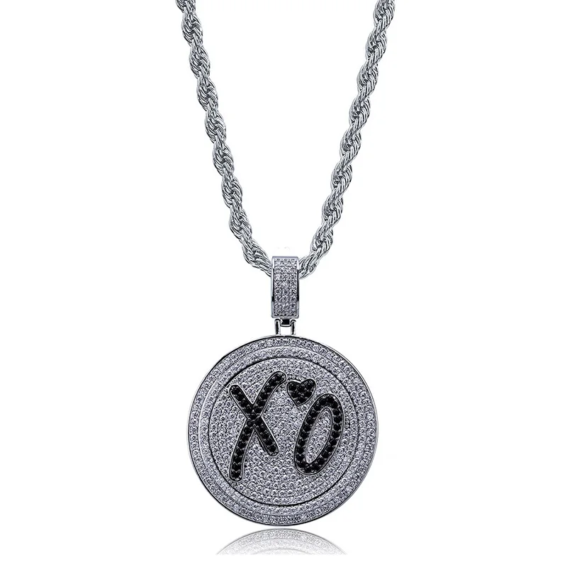Подвеска-Спиннер ожерелье Новое поступление AAA Zircon Heart XO стиль знаменитостей