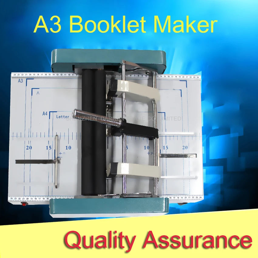 

A3 Booklet Maker Machine DC-200,Manually Booklet Making Machine, Staple And Folding Machine,Booklet Maker Large Area 297*420mm