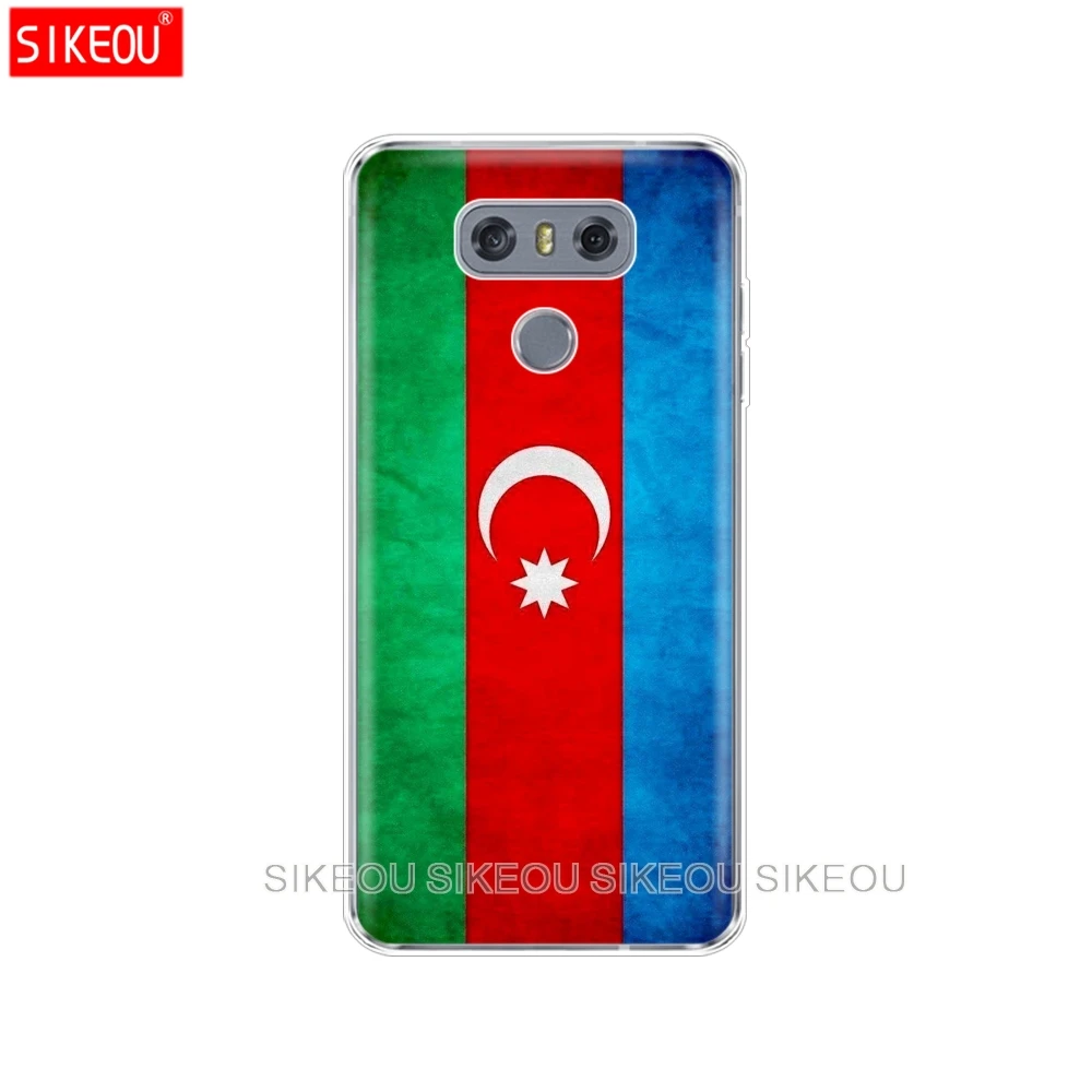 Силиконовый чехол для телефона LG G7 Q8 Q6 G6 MINI G5 V30 V7 V9 k10 k8 X POWER 2 с флагом Азербайджана
