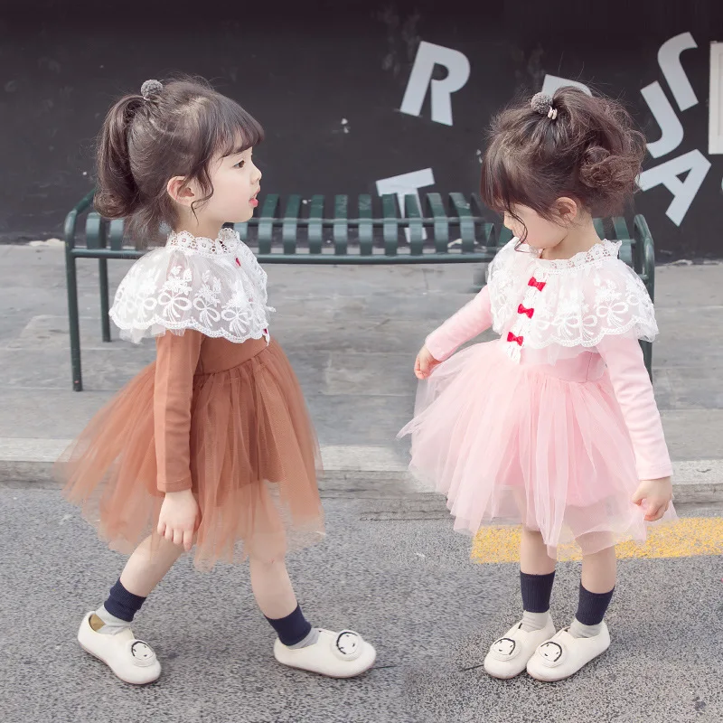 Одежда для маленьких девочек кружевное платье с вышивкой Детские платья