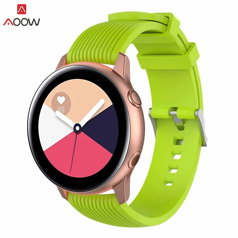 Спортивный мягкий силиконовый браслет для наручных часов Samsung Galaxy Watch Active ремешок