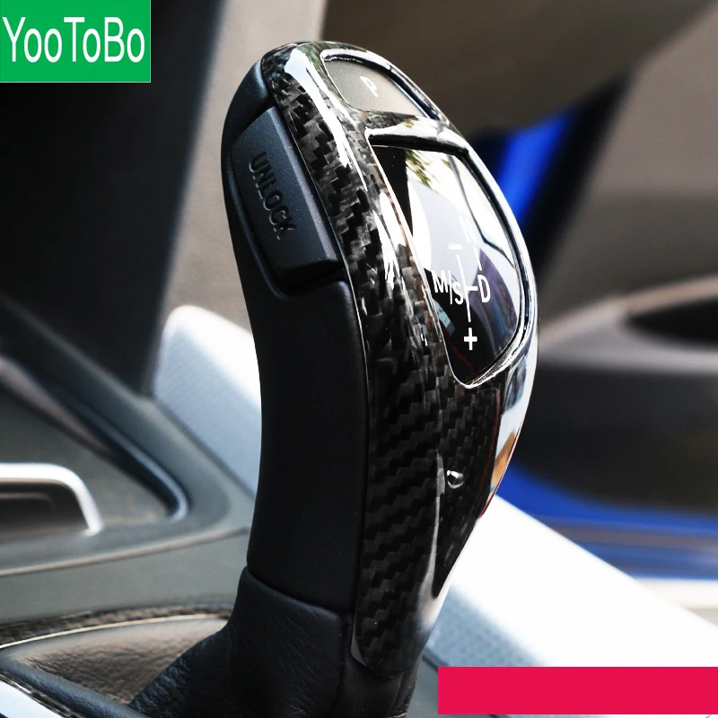 Car Styling Interior Carbon Fiber Gear Shift Knob Cover Multimedia Button Panel Trim Sticker For BMW F30 F32 F34 F36 Accessories |