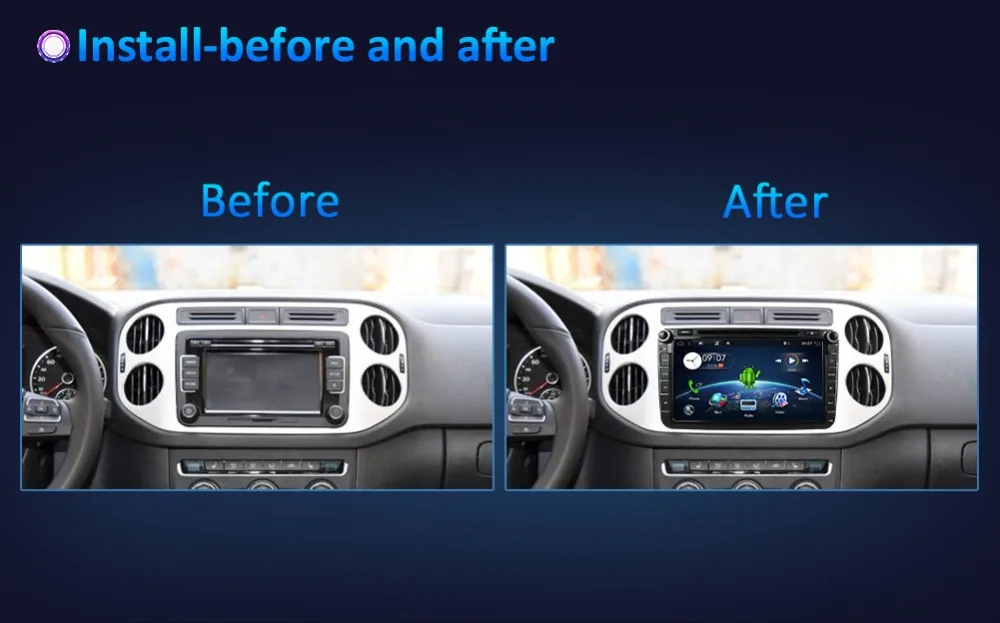 Bosion Два Din Автомобильный мультимедийный плеер Android 9 авто радио для Skoda/Seat/Volkswagen/Passat b7/POLO/GOLF 5 6 DVD gps 8 ядер