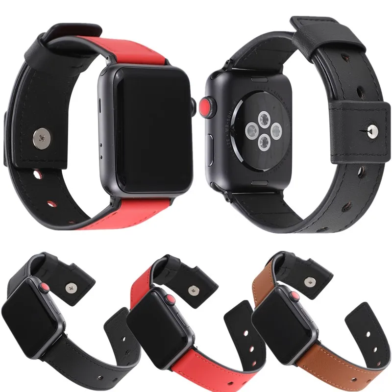 Новый кожаный ремешок для Apple Watch band 4/3/2/1 спортивный l образный браслет iwatch серии