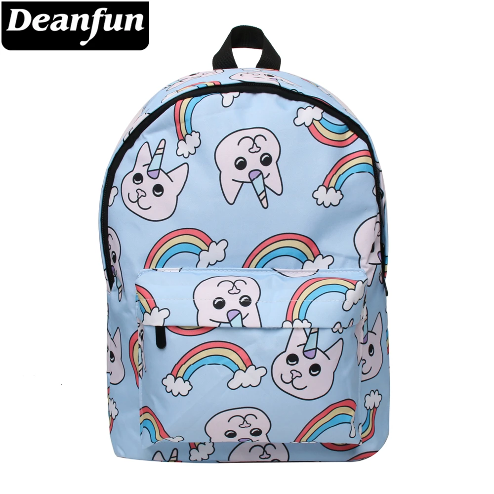 Женская школьная сумка Deanfun водонепроницаемый рюкзак в виде единорога для