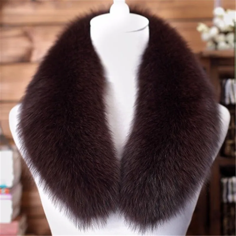 100% натуральный Лисий мех воротник для мужчин и женщин из натуральной кожи