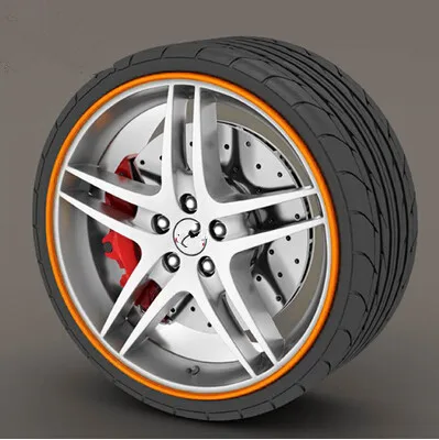 Car-Styling Wheel Hub Rim Protection Sticker For Mitsubishi ASX Outlander Lancer Colt Evolution Pajero Eclipse Grandis FORTIS | Автомобили