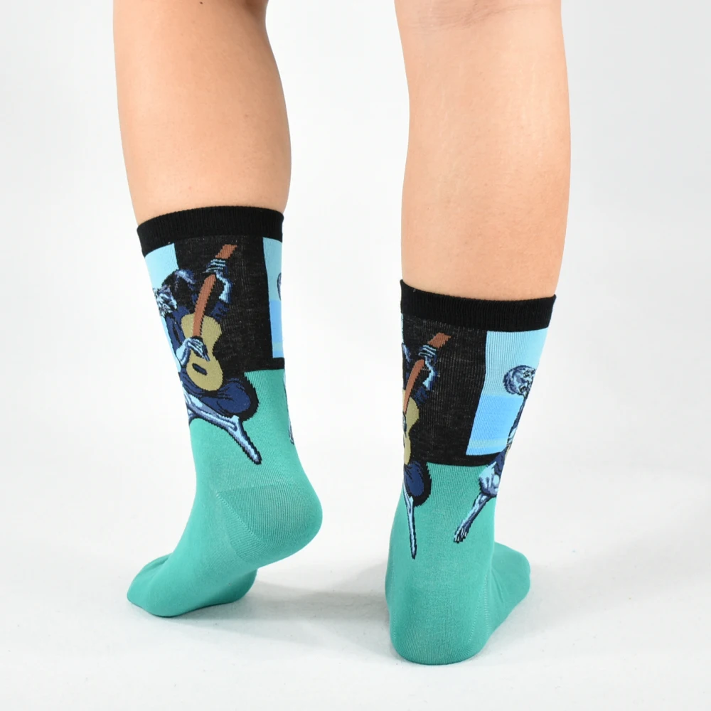 Happy Socks, ограниченная серия, повседневные, новинка, мужские забавные носки, подарочный набор, серия масляной живописи, чёсаный хлопок, новинка, мужские, 5 пар
