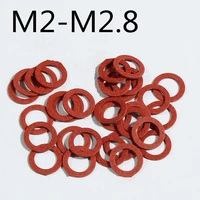 100pcs steel flat pad insulation washers red paper gasket m2 m2 8 insulation washer thickness 0 50 70 8mm