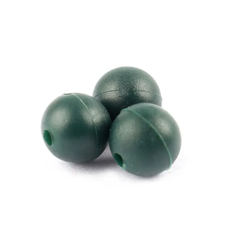 100pcs/Lot Soft Plastic Beads Round 8mm Black/Brown/Green Rubber Fishing Rig Carp Accessories | Спорт и развлечения