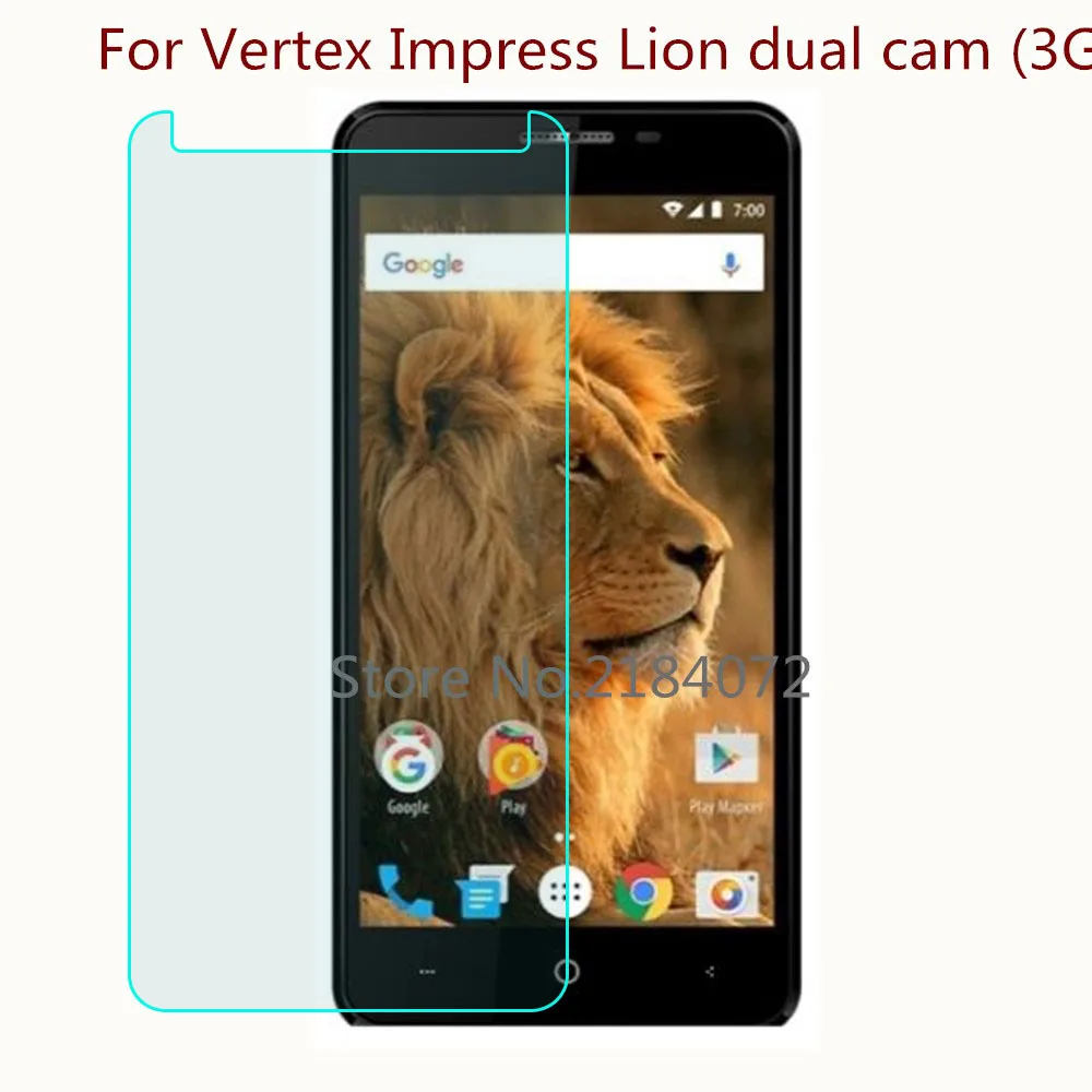 Защитное стекло 9H 2.5D для Vertex Impress Lion dual cam (3G) закаленное смартфона Передняя пленка