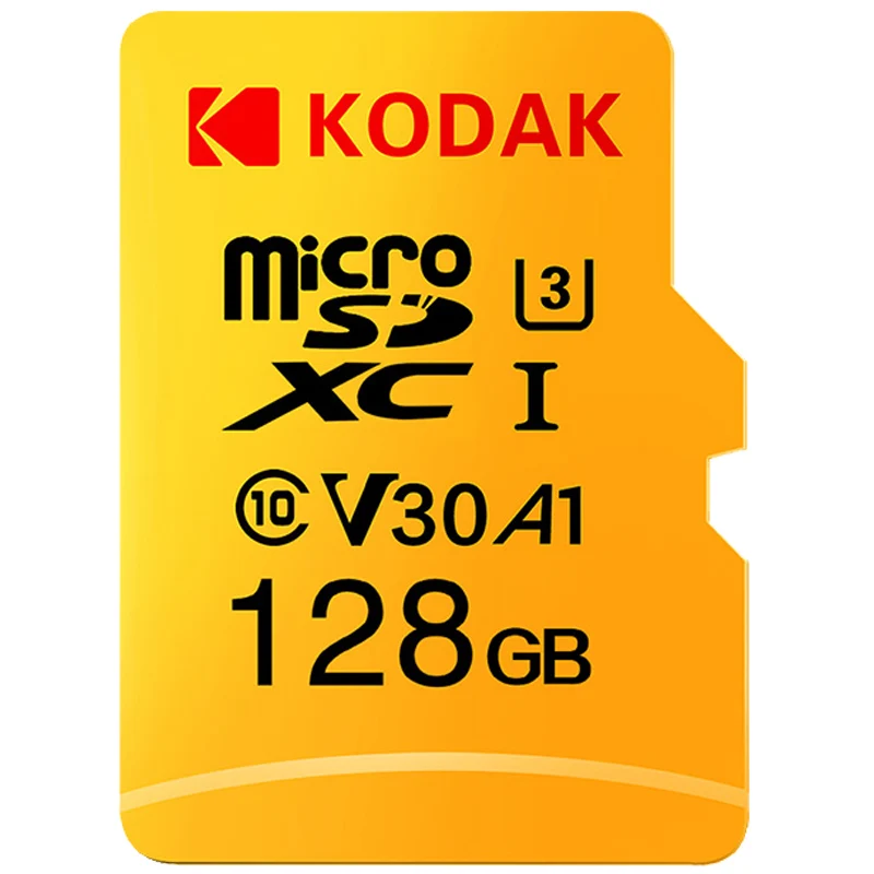 Kodak высокая скорость 32 Гб 64 Гб Micro SD карта класс 10 U3 4K cartao de memoria 128 ГБ Флэш-карта памяти 256 ГБ mecard Micro sd kart - Емкость: 128GB