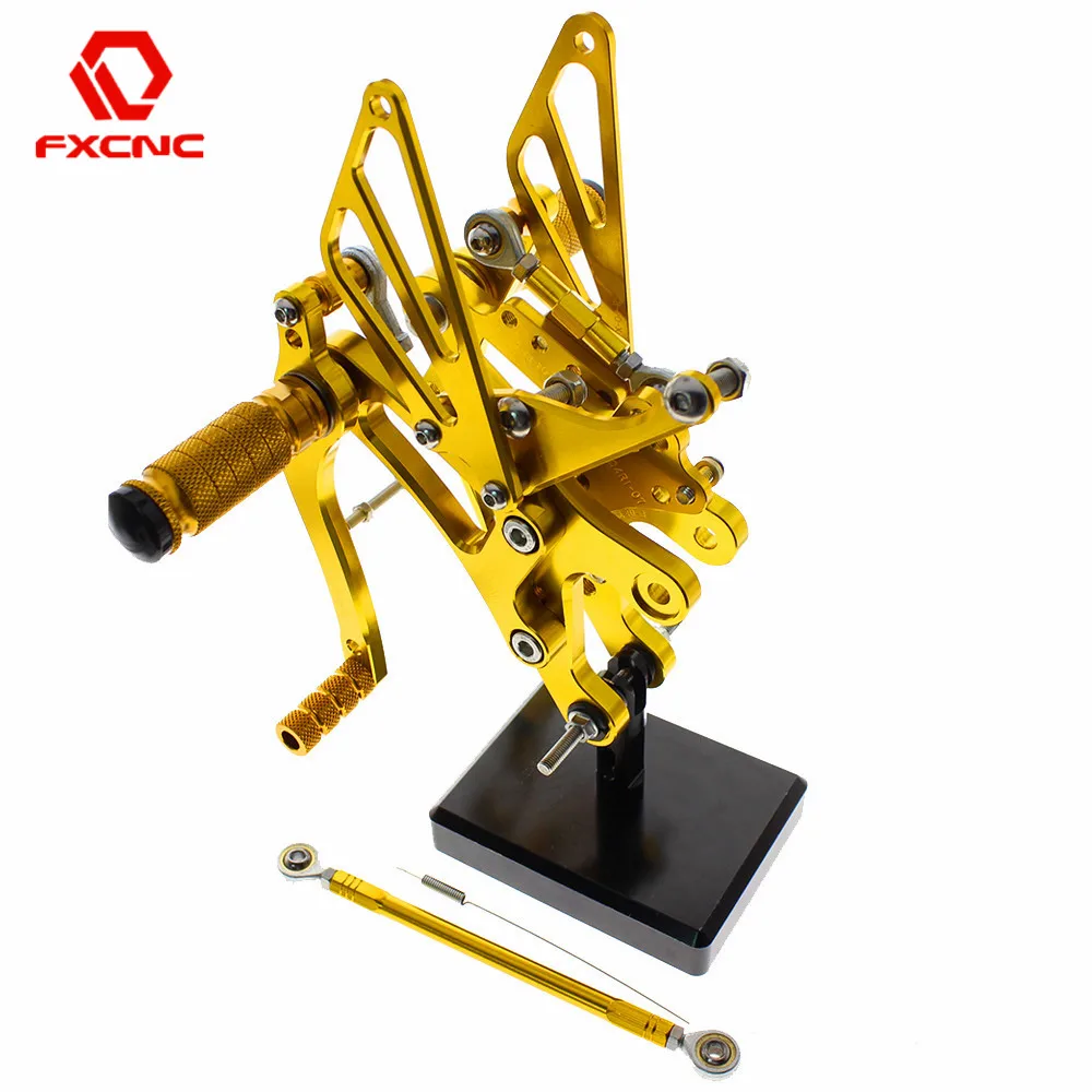 FX CNC Алюминиевый Регулируемый мотоцикл Rearsets задний Набор Подножки педаль