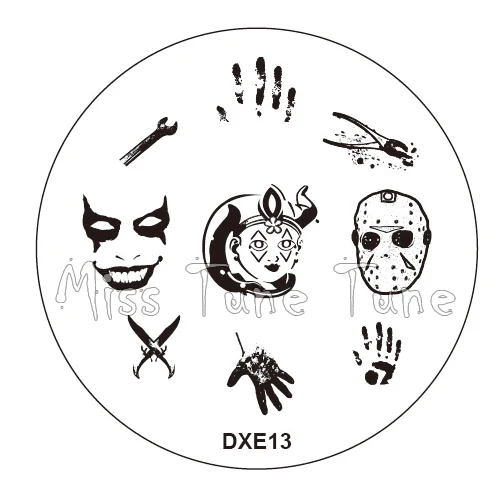 30 Styles Halloween Nail Stamping Templates Stamp Plate Image Printing Transfer Polish Bats Vampire Pumpkins Horrible Face | Красота и