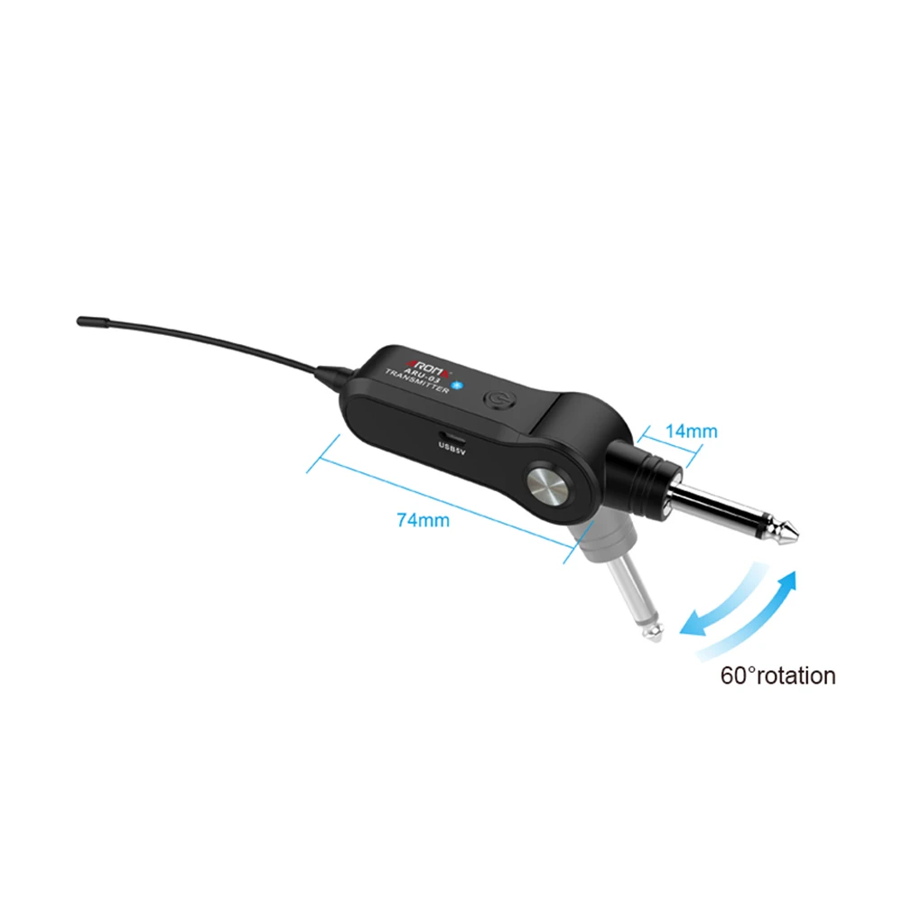 Беспроводная система передачи звука AROMA ARU 03S UHF встроенная батарея диапазон макс.