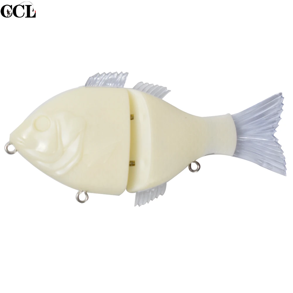 Unpaint gill 5,3 дюймов 56 г пустая супер Bluegill Swimbait идеальная скользящая приманка для рыбалки плавающая приманка для ловли щуки и окуня - Цвет: Unpaint gill
