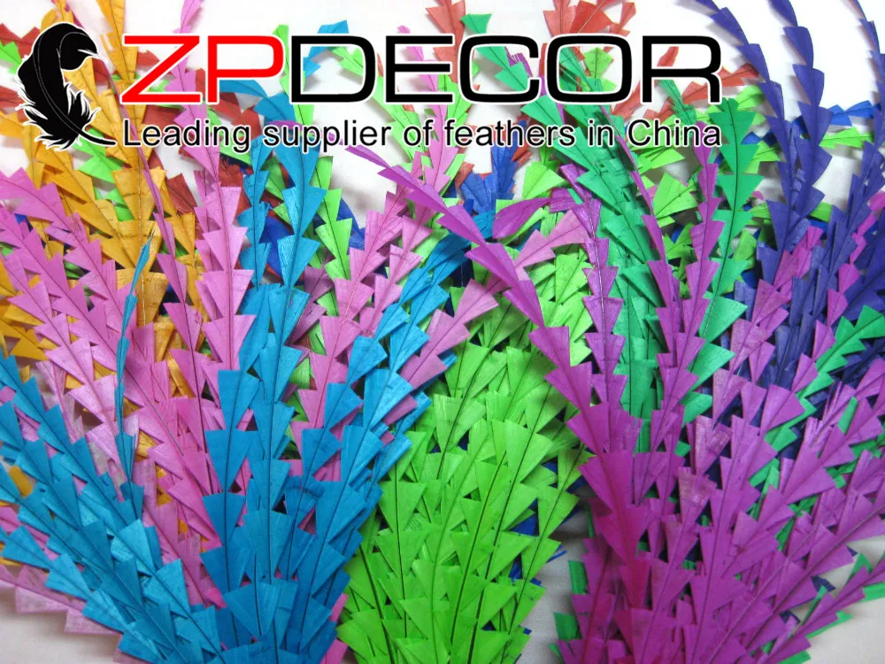 

ZPDECOR 1000 шт./лот 35-40 см (14-16 дюймов) смешанные цвета хорошее качество петух в полоску хвост перья для карнавала украшения Костюмы