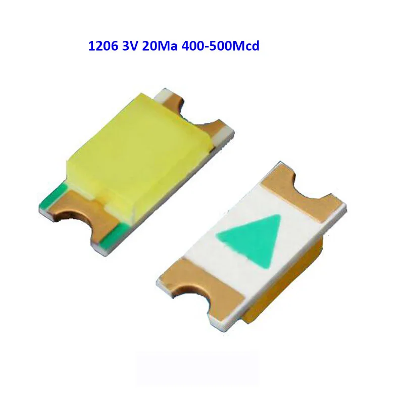 DIY 1206 SMD светодиодный 3 0 V 20ma 400-500mcd 6000K 1000 шт. доставка через авиапочту с помощью
