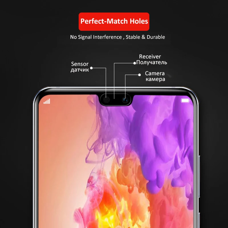 Закаленное стекло 2.5D HD для Huawei P20 lite защита экрана прозрачная полная Защита Pro
