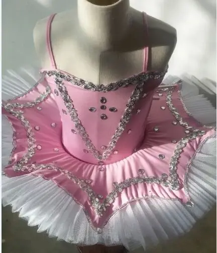 New Girls Sequin Straps Professional Ballet Tutu Dance Costumes For Kids Leotard Pancake Clothes Children | Тематическая одежда и