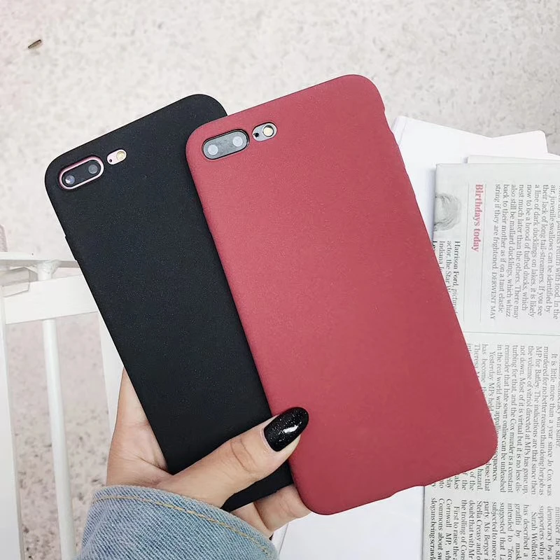 Frosted Slim Rock Sand Texture TPU Case for iphone 7 Cover Matte Soft Cases On For SE 5 5S 6S 6 8 Plus X Shell Phone |