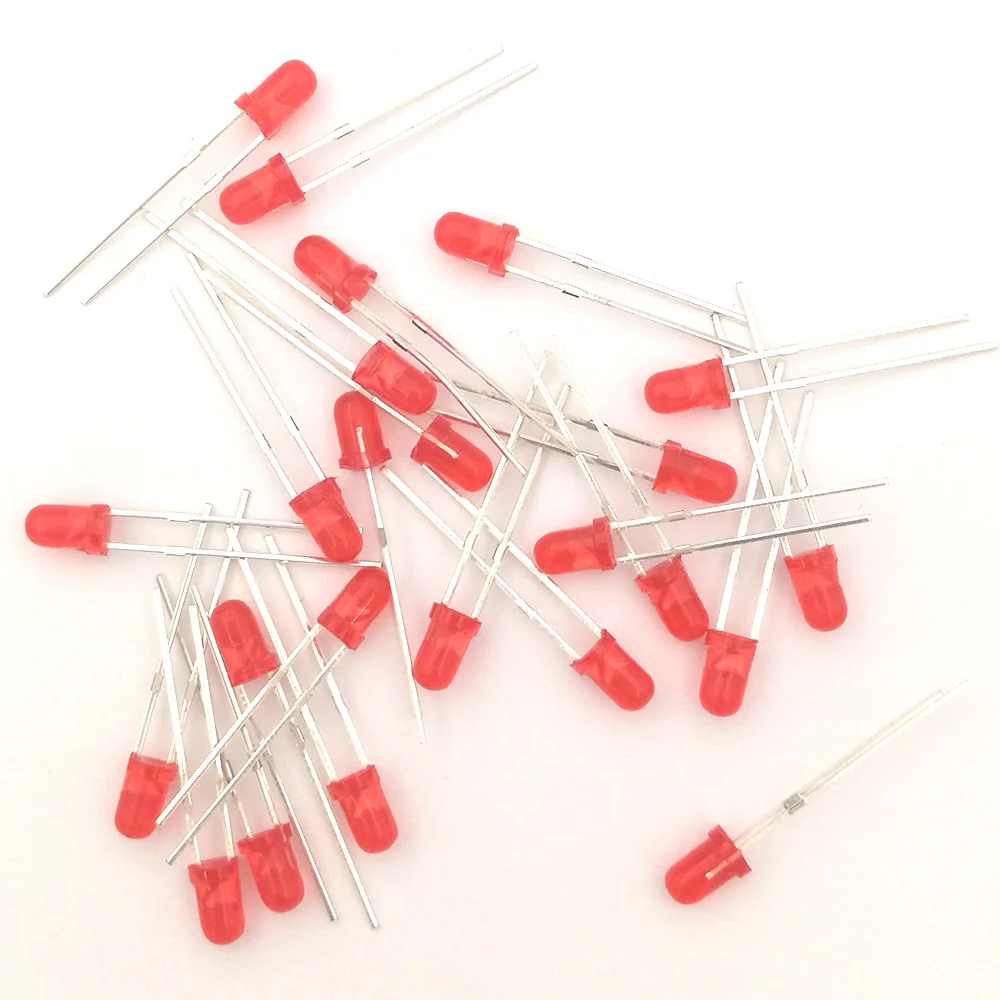 MCIGICM 22000pcs Red light-emitting diodes turn 3mm led white yellow blue green | Электронные компоненты и