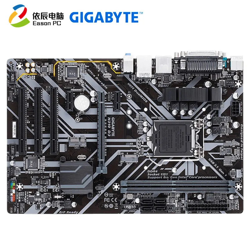 GIGABYTE GA-H310 D3 настольная материнская плата LGA1151 DDR4 SATA III 32G ATX | Компьютеры и офис