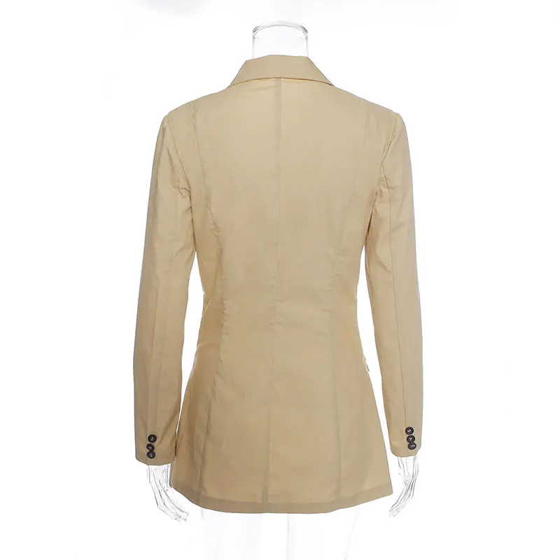 

GACVGA 2019 Long Blazer Dress Women Office Lady Women Blazers And Jackets Autumn Winter Women Suit Jacket Bodycon Outerwear