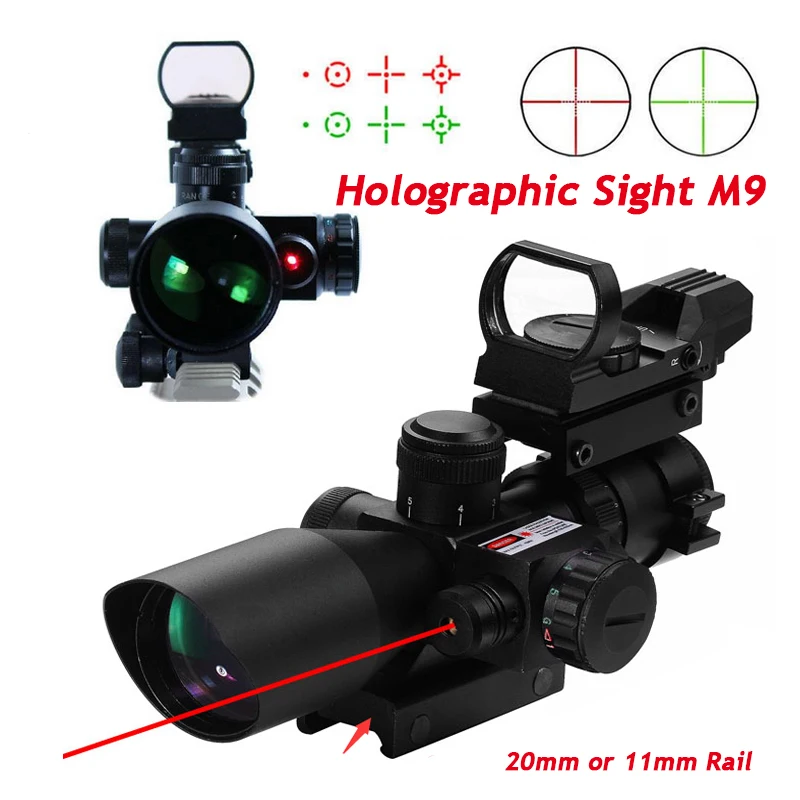 

Голографический прицел с 4 Сетками 2,5-10x40, красные лазерные прицелы, оптика для охоты, лазерный прицел, красно-зеленая сетка, Прицел 11 мм или 20 ...