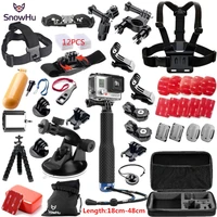 snowhu for gopro accessories set for go pro hero 9 8 7 6 5 4 kit mount for sjcam sj4000 yi 4k camera eken h9 tripod gs58