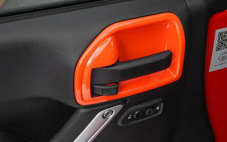 ABS 4 дверная ручка крышка чаши наклейка шт./компл. для Jeep Wrangler JK 2011 2012 2013 2014 2015 2016 2017
