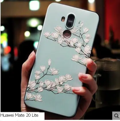 Huawei mate 20 Lite чехол 3D окрашенный тиснение Мягкий Силиконовый ТПУ для телефона huawei