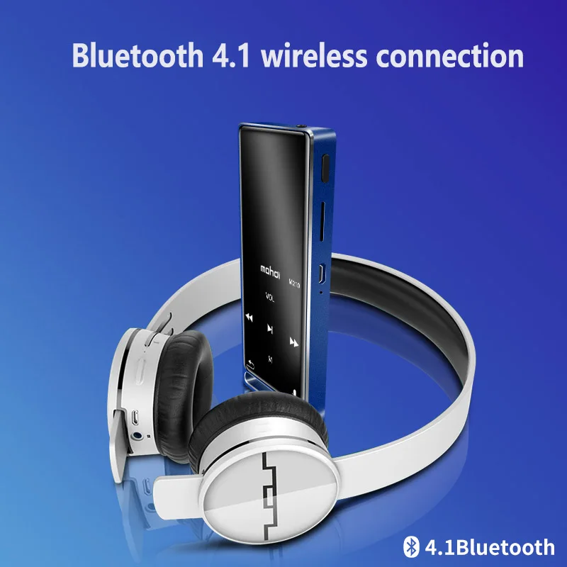 Bluetooth 4 1 mp3 плеер с сенсорным ключом ультра тонкий 8 ГБ MP3 музыкальный дюймов