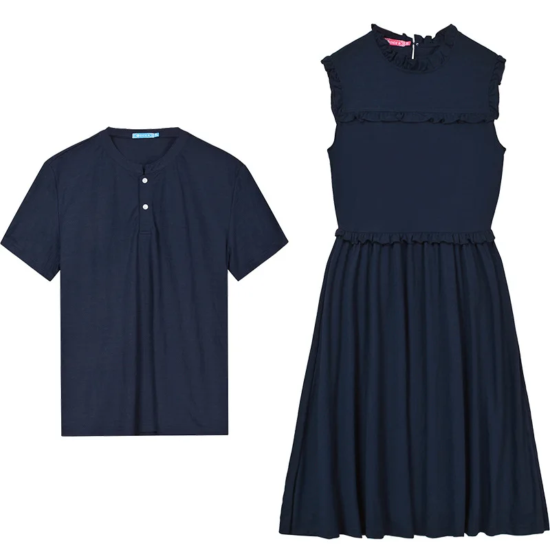 1pc top or dress Одинаковая одежда для семьи; платья для мамы и дочки; одежда без рукавов для мамы и меня; одежда для папы и детей; Одежда для девочек и сына; семейный образ - Цвет: 1pc top or dress