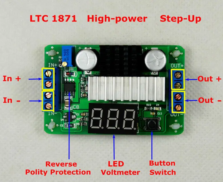LTC1871 100 Вт/6A DC источник питания повышающий конвертер постоянного тока 3 5 в 30 12 В 6A