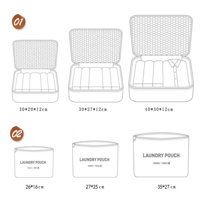 JXSLTC 6 PCS Travel Portable Storage Bag Set For Clothes Tidy Organizer Suitcase Pouch clothing Shoes Cosmetics Categories | Дом и сад