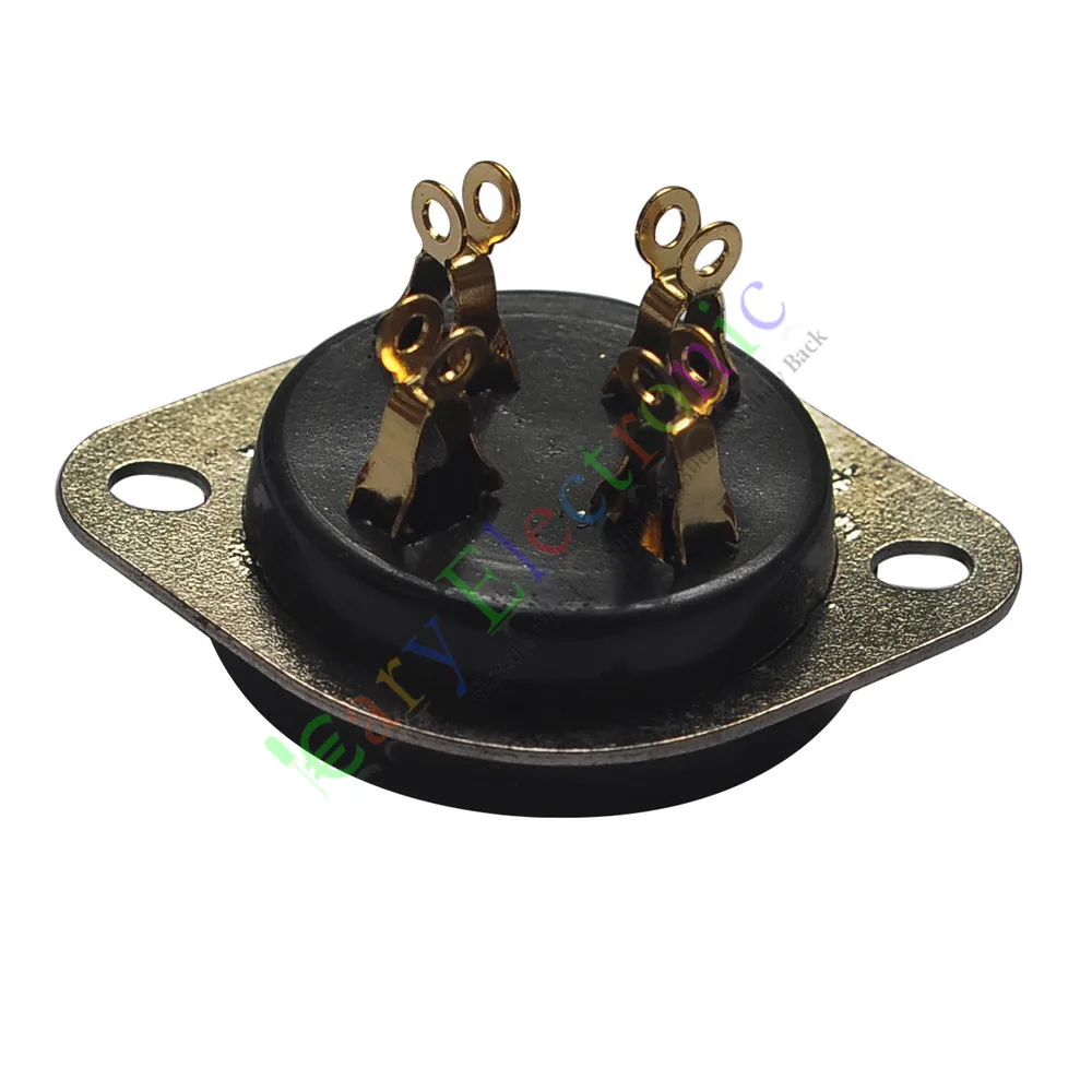 Оптом и в розницу 2 шт 4Pin Золотой бакелит гнезда вакуумных трубок для 2A3 300B 45 50 U4A