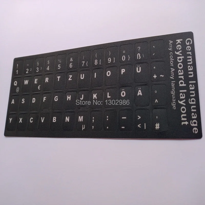 50 шт. немецкие буквы Алфавит обучения клавиатура макет наклейка для ноутбука/настольного компьютера 10