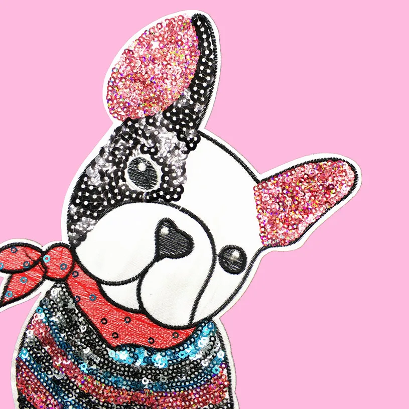 Реалистичные 3D Блестки для собак тканевые нашивки с вышивкой термоклейкие