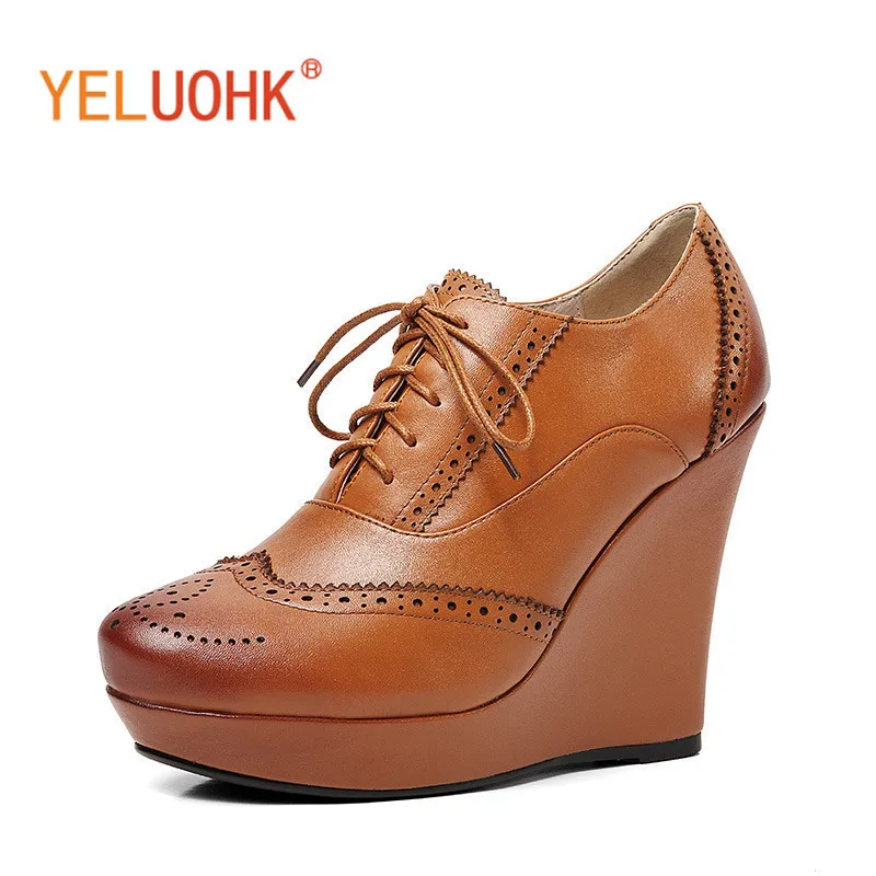 Осенняя обувь на очень высоком каблуке женская танкетке платформе женские