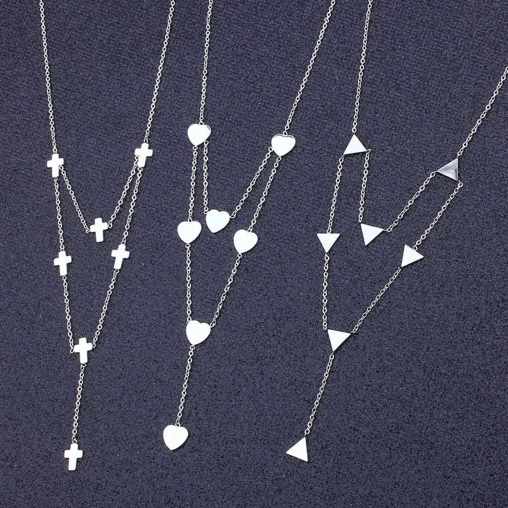 

Female Necklace Women Stainless Steel Necklace Long Necklace Cross Necklace Heart Necklace For Women Steel Necklace Jewelry